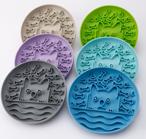 Tigela de Alimentação Lenta em Silicone Anti-Asfixia para Cães, Tapete de Lamber com Design Elevado para Reduzir a Velocidade de Alimentação, Auxílio para Alimentação de Animais de Estimação - Product Image 1