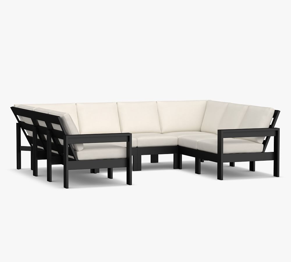 8-Piece U-Shaped Sectional modular sofa outdoor sofa set with cushion aluminum garden sofa