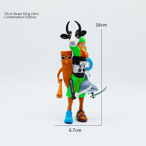 Douyin Viral Tung Tung Sahur Ensemble <span class=keywords><strong>de</strong></span> figurines amusantes PVC Abstrait Arbre Grenouille Requin Monstre Décor <span class=keywords><strong>de</strong></span> bureau Modèle Jouet à collectionner en gros - Product Image 2