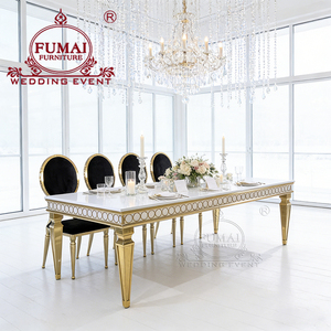 Minimalist Design <b>Rectangular</b> <b>Mirror</b> Glass Top centre tables for living room Banquet Event Party Table - Product Image 5