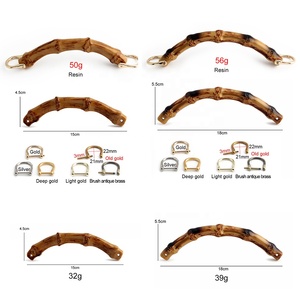 여성용 대나무 U형 핸들 수지 플라스틱 토트백 선물용 쇼핑백 - Product Image 3