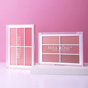 MISS <span class=keywords><strong>ROSE</strong></span> 6 colori fard piatto impermeabile perla opaca trucco per il viso con combinazione multicolore ombretto Rouge trucco viso - Product Image 5