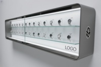 Vitrine Murale de Luxe GZowin pour Montres avec Éclairage LED, Porte Coulissante et Dimensions Personnalisables pour Présentoirs Promotionnels et Vente au Détail