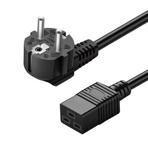EU UK AU <b>US</b> Standard to C19 3 Core Power Cord <b>Plug</b> Black Pure Copper Cable 0.75mm 2.08mm 2.5mm 1m 1.5m 2m - Product Image 1