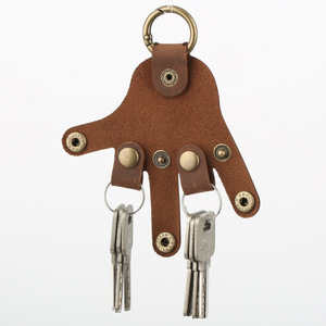 <span class=keywords><strong>Porte</strong></span>-clés rétro en cuir en forme de main, organisateur de clés multi-poches, breloque de sac en cuir marron, <span class=keywords><strong>porte</strong></span>-clés en cuir PU, cadeau - Product Image 3