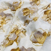 Robe de mariée transparente pour femme en tissu chiffon, jacquard à rayures Dobby, 100 % polyester, infroissable, poids moyen, pour confection de vêtements