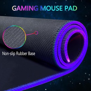Alfombrilla de Ratón para Juegos RGB con Diseño de Olas Japonesas, Tamaño Extendido Grande, Base de Goma Antideslizante, Alfombrilla de Ratón LED para <span class=keywords><strong>PC</strong></span> y Juegos - Product Image 3