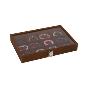 Boîte <span class=keywords><strong>de</strong></span> rangement pour bijoux en cristal anti-poussière avec couvercle, style européen rectangulaire, boîte <span class=keywords><strong>de</strong></span> collection à fermeture à pression - Product Image 5