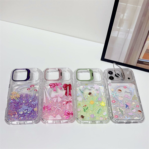 <span class=keywords><strong>Coque</strong></span> de téléphone magnétique 3-en-1 <span class=keywords><strong>transparente</strong></span> à dégradé, avec support d'objectif en colle époxy UV et peinture UV pour iPhone 18 17 Air 16 15 Pro Max - Product Image 5