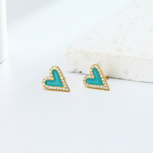 Hot Bán S925 Sterling Silver Tim Stud Bông Tai Lấp Lánh Cubic Zirconia Trang Sức Thanh Lịch Cho Phụ Nữ Hàng Ngày Mặc Đảng Quà Tặng - Product Image 6