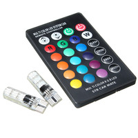 Auto-LED-Breitenmarkierungsleuchte T10 Silikon-Kennzeichenbeleuchtung Blinkende Motorrad 12V 2W Autolichter RGB W5W LED-Innenraumbeleuchtung Seitenlicht