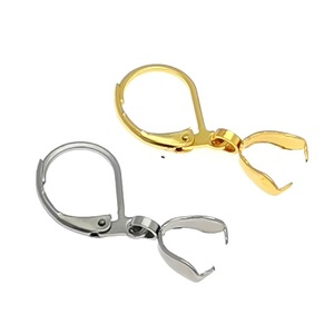 Stainless Steel French Ear <b>Hooks</b> With Seed Shaped Clasps For Everyday Wear Silver Gold Color Stud <b>Earrings</b> - Product Image 3