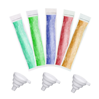 Emballage en gros de sucettes glacées en plastique biodégradable thermoscellable, tube de crème glacée, bâtonnet de glace, sachet refermable pour sucettes glacées