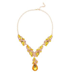 Parure Collier et Boucles d'Oreilles Diamant pour Femme, Style Rétro, en Alliage Électroplaqué, Bijoux à Sertissage Clos en Diamant de Laboratoire, Accessoires pour Robe de Soirée - Product Image 5