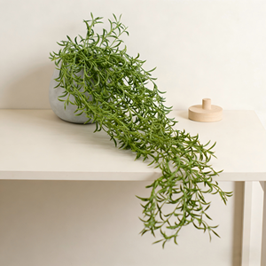 Planta Colgante Artificial de Hierba Crescent en Maceta de Cemento, <span class=keywords><strong>Gloria</strong></span>, Planta Colgante Artificial para Decoración del Hogar y Oficina - Product Image 4