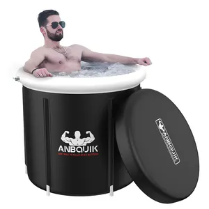 Inflatable Ice Plunge Tub Cold Plunge Therapy Bath Connect To Water Chiller Whiter Barrel