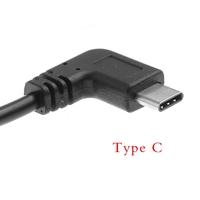 Cable convertidor de datos de ángulo recto de 90 grados, conector macho tipo C a micro USB 2,0 hembra