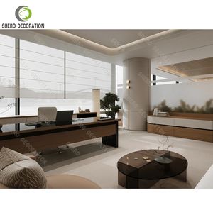 Muebles de Oficina Modernos de Nuevo Diseño, Muebles de Oficina de Lujo en Forma de L, Escritorio para Gerente/Jefe, Escritorio Ejecutivo para CEO - Product Image 4