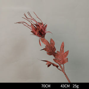 ช่อดอกไม้ประดิษฐ์สีแดงสไตล์นอร์ดิกที่ทันสมัยกันน้ำเหมือนจริงของตกแต่งห้องนั่งเล่นที่ซีดจางสำหรับวันคริสต์มาสวันแม่ - Product Image 1