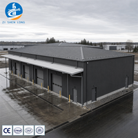 Bâtiment logistique en structure acier préfabriquée, cadre en acier personnalisé avec conception de charpente de toit, service d'emballage pour l'exportation