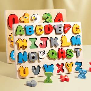 Juguete Educativo de Madera con Diseño de Animales de Dibujos Animados, Letras y Números, Pinturas Coloridas No Tóxicas, para Bebés de 1, 2 y 3 Años, Educación Temprana - Product Image 6