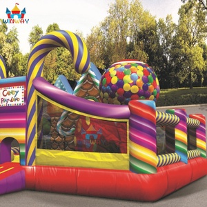 Nouveauté 2026 WINWAYTOYS Structures gonflables en PVC sur le thème du paradis des bonbons, location pour fête d'enfants, 5x4m - Product Image 4