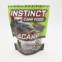 Sac refermable à fermeture éclair imprimé sur mesure, anti-odeur, pour leurres de pêche, appâts, nourriture pour poissons, emballage