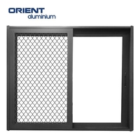 Grille de fenêtre en aluminium à triple vitrage design moderne système coulissant de fenêtres en aluminium pour la maison