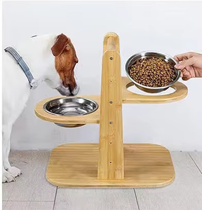 Vente en gros : Support réglable surélevé pour gamelles de chien en bambou – Gamelle surélevée pour chiens, pour aliments et eau - Product Image 5