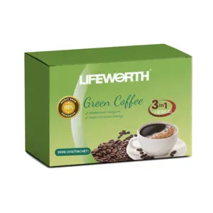 Life worth Kräuter Instant 3 in 1 Malaysia aromatisierten Gewichts verlust grünen Kaffee