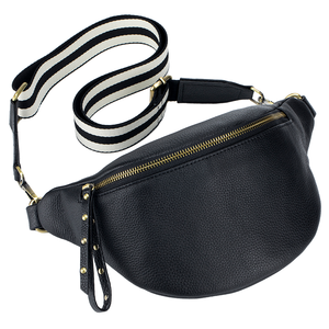 Genuine <b>Leather</b> Fashion Portable Zipper Closure Crossbody Waist Bag Large Capacity Top Layer Cowhide Trend Women's Chest Bag - Product Image 1