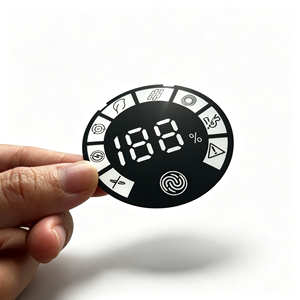 Factory Custom Pet <b>Diffusion</b> Film Silk Screen Printed Display Touch Panel <b>Led</b> Digital Number Control Graphic Overlay - Product Image 1