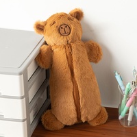 Mignon en peluche Capybara jouet porte-crayon Portable maquillage brosse sac sac de rangement fermeture éclair voyage sac cosmétique pour femmes fille étudiant