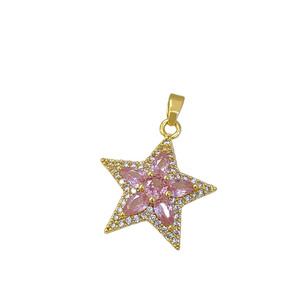 [Kupfer Echtes Gold] Der hellste Stern in der Nacht - DIY handgefertigter Schmuck für den grenzüberschreitenden Handel - Zirkonium Mikro-in - Product Image 1