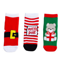 Automne hiver chaud éponge enfants chaussettes de noël épaissi coton rayé bébé chaussettes en gros cadeaux de noël chaussettes