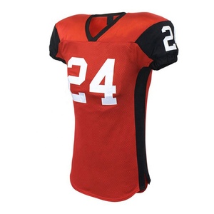 Wholesale Custom American Football Uniform Set Red Jersey White <b>Padded</b> <b>Pants</b> Black Side Panel Team Sportswear Game Training Wear - Product Image 2