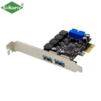 Carte d'extension interne Gigabit Ethernet PCIe X1 NEC720201 à 4 ports USB 3.0 1 Gbit/s pour serveur, PC de bureau, Windows
