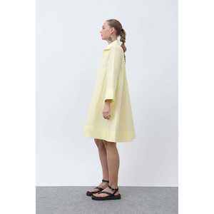 Vestido Mini de Popelina para Mujer, Corte en A, Cintura Natural, Cuello Camisero, Lavable, Informal para Uso Diario, Tejido de Popelina - Product Image 6