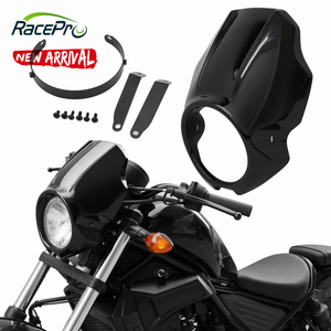 RACEPRO-cubierta de carenado para faro delantero de motocicleta, accesorios de montaje para <span class=keywords><strong>Honda</strong></span> <span class=keywords><strong>REBEL</strong></span> CMX <span class=keywords><strong>2022</strong></span> 300 <span class=keywords><strong>500</strong></span>-2017, novedad de <span class=keywords><strong>2022</strong></span> - Product Image 1