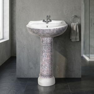 Fregaderos de baño con forma de cono redondo independiente de comedor de Pedestal italiano-Lavabo Semi Stand Productos sanitarios de cerámica - Product Image 6