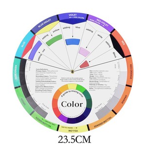 Tarjeta de colores circular de 23,5 cm, guía de combinación de colores para pintura en aerosol, diseño artístico - Product Image 1