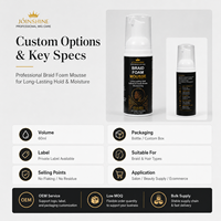 Mousse coiffante professionnelle à tenue forte, formule hydratante en mousse pour usage en salon, tous types de cheveux