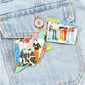 Pins en émail Kpop, personnalisables avec logo, à prix abordable, incluant pins de revers en émail souple, broches, badges en métal et pins en émail rigide - Product Image 5