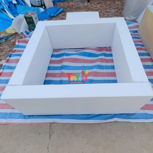 Petite fosse à balles blanche pour enfants adultes grande aire de jeux intérieure <span class=keywords><strong>XL</strong></span> location fosse à balles souple fête d'anniversaire location toboggan fosse à balles pour enfants - Product Image 3