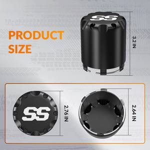 Golf Cart SS copricapo centrale 8,10,12 pollici Push in stile nero/Sliver SS copertura centrale per Club Car EZGO Yamaha - Product Image 6