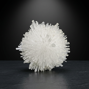 Natural Scolecite <b>Crystal</b> <b>Cluster</b> Mineral Specimen Radiating White <b>Crystal</b> Formation for Mineral Collectors Display Collection a - Product Image 5