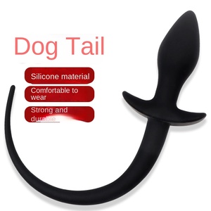 Tapón <span class=keywords><strong>Anal</strong></span> de Silicona con Cola Larga para Juegos de Rol Gay Masculinos, Tapón <span class=keywords><strong>Anal</strong></span> con Cola de Perro, Estimulador de Próstata para Adultos, Accesorios de Entrenamiento SM - Product Image 2