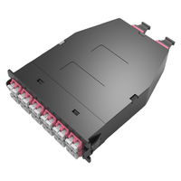 Cassette de raccordement fibre optique haute densité 96 ports MPO SPCC pour application pré-terminale, panneau de brassage gris/noir pour FTTH, centre de données, 5G