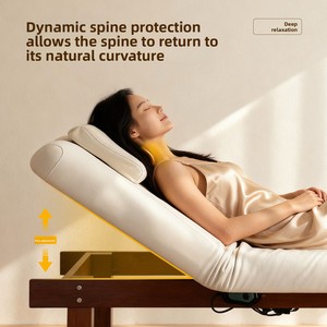 Lit de massage de luxe haut de gamme en bois massif, moderne, pour les soins du visage et des cils, utilisation en salon ou en salon de beauté, confortable et réglable - Product Image 3