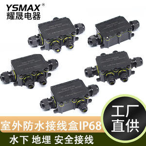 กล่องกันน้ำ Ysmax 4P เกลียว M20 วัสดุ PC สีดำ สำหรับใช้งานใต้ดินและใต้น้ำ - Product Image 3